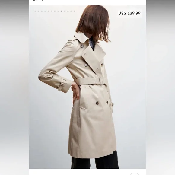 Mango Beige Trench Coat - Picture 10 of 16